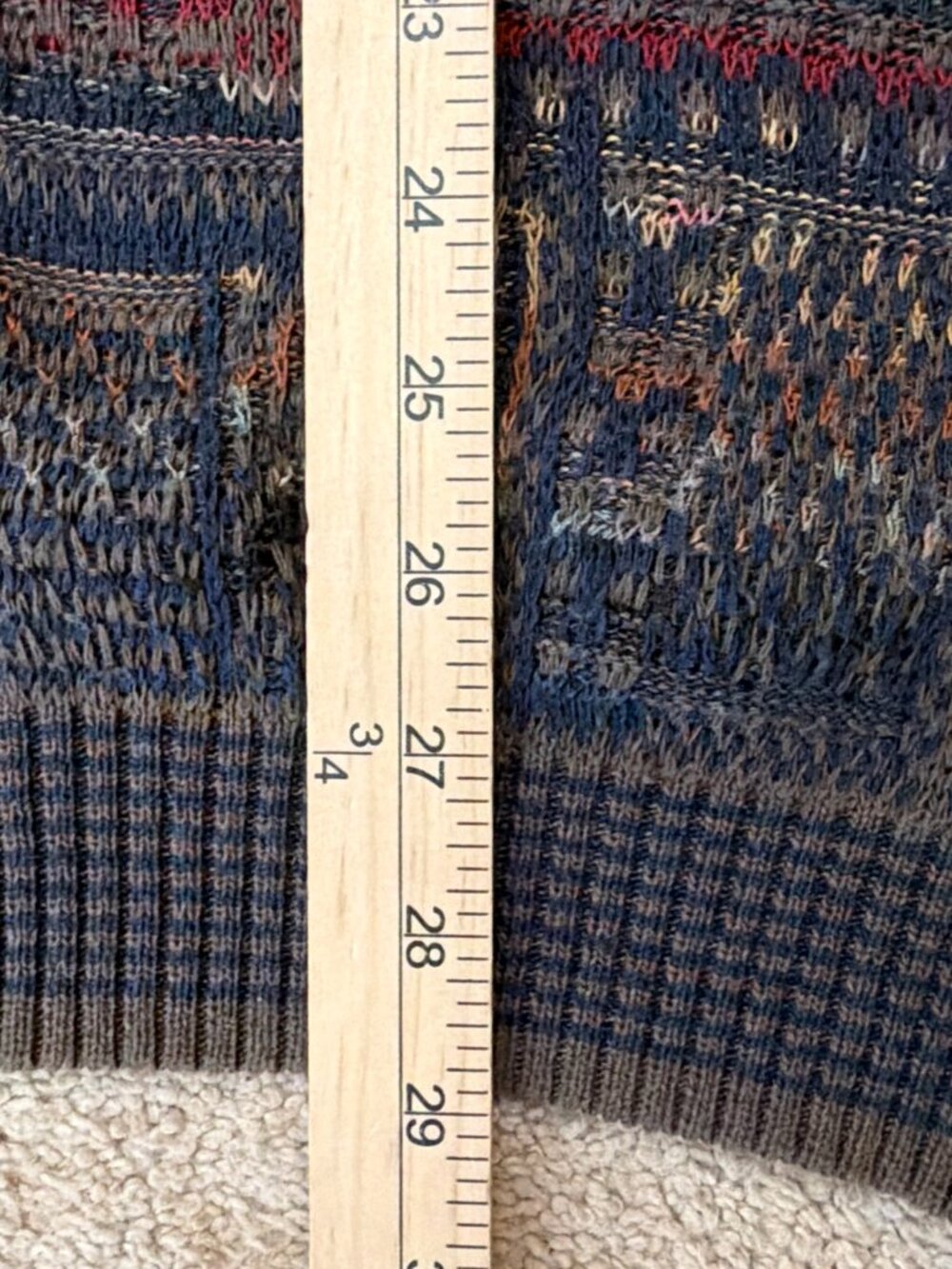 Vintage Croft & Barrow Cardigan Mens L Brown Eclectic Grandpa Academia Oversized - Picture 7 of 7